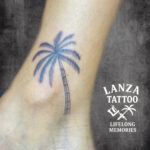 Palm tree tattoo by Lanza Tattoo Puerto del Carmen Lanzarote