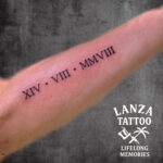 Lanza Tattoo Puerto del Carmen Lanzarote Roman numerals
